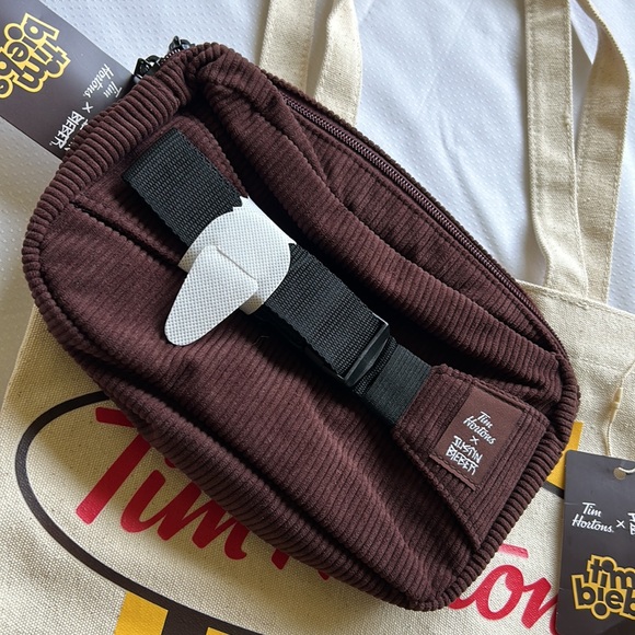 Tim Biebs Tote + Fanny Pack Tim Hortons X Justin Bieber Canada Coffee Timmies - Picture 3 of 4